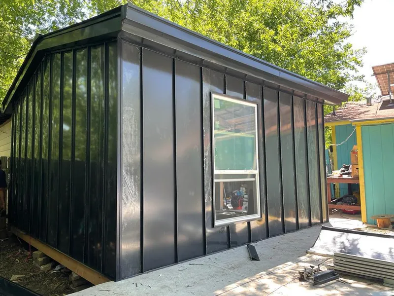 Black standing seam metal wall panels for Roof Inspection in Kingstowne